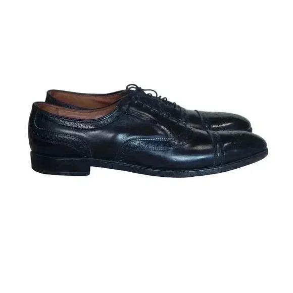 Allen Edmonds Strand Oxfords Black Size 13 Narrow 3A Cap Toe Dress Shoes - Picture 1 of 11